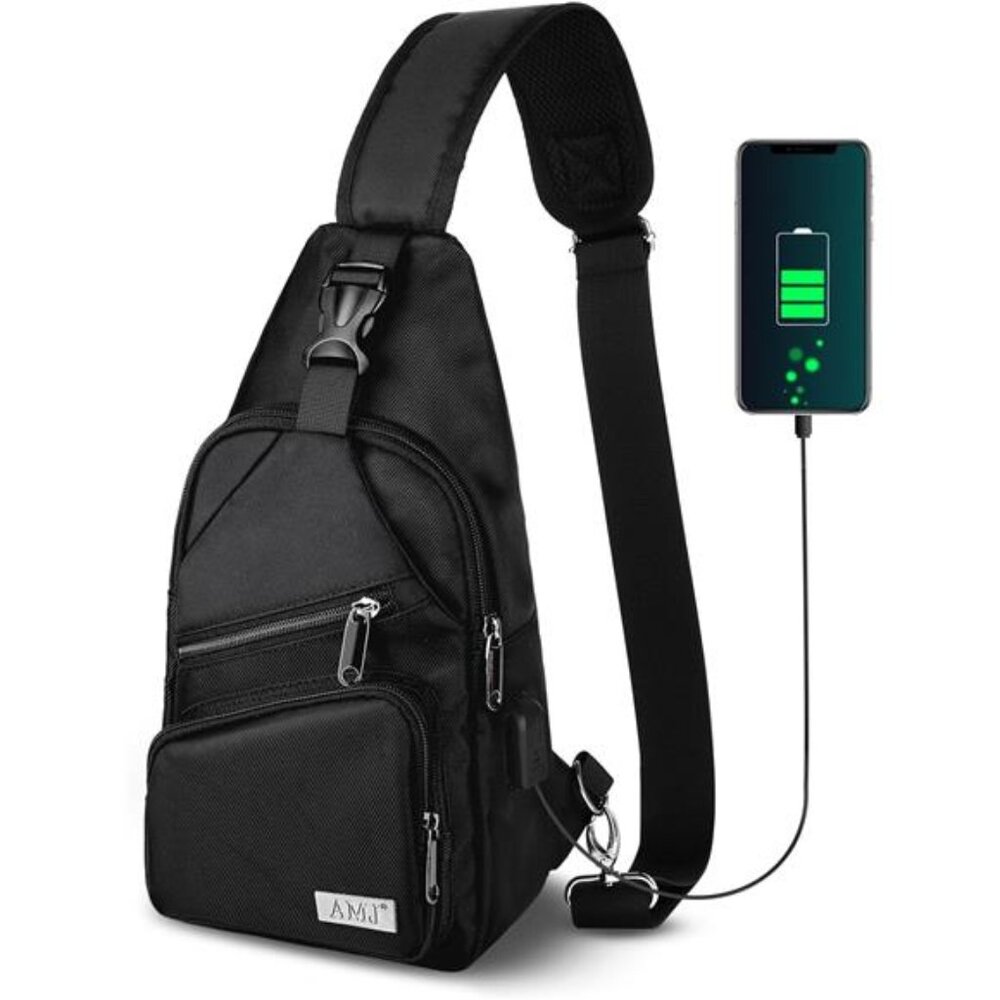 Crossbody Sling Bag Men Women, Casual Shoulder Backpack, Chest Daypack Satchel